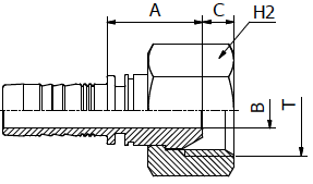 Raccord - Manuli MS0513 - BSP Femelle Cone 60° BS5200 / ISO 8434-6