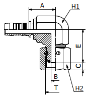 Raccord - Manuli MS0882F - 90° COMPACT BSP O-RING FEMELLE CONE 60°  BS5200 / ISO 8434-6