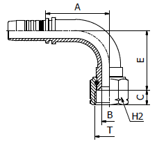 Raccord - Manuli M22692 - 90° SAE Femelle Cone 45° SAE J516/J512