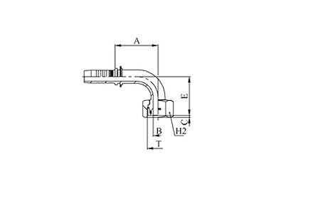 Raccord - M21592/M21593 - 90° Metric O-Ring Female Swept Elbow 24° Cone Light Duty DIN 20066 / ISO 12151-2