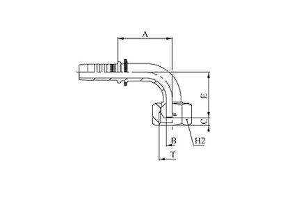 Raccord - Manuli M20592/M20593 - 90° BSP Femelle Cone 60° BS5200 / ISO 12151-6