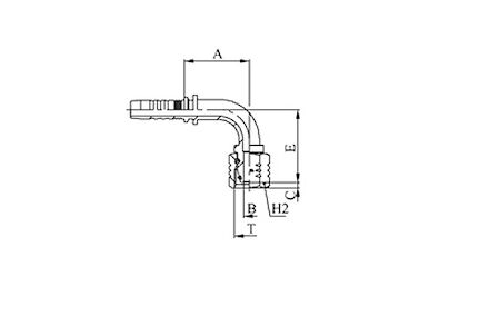 Raccord - Manuli M21592/M21593 - 90° DIN 24° Femelle Série L (Light Duty) O-RING DIN 20066 / ISO 12151-2