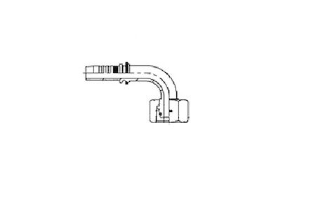 Raccord - Manuli M21692/M21693 - 90° DIN 24° Femelle Série S (Heavy Duty) O-Ring DIN 20066 / ISO 12151-2