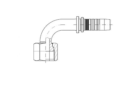 Raccord - Manuli M22491/M22493 - 90° ORFS Femelle SAE J516 / ISO 12151-1