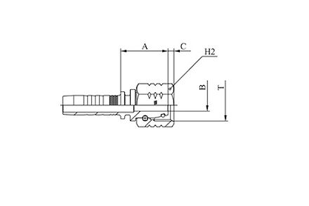 [PR#H1730 / M21612-12-30 - CS 19 ETCAOS 20] Raccord - Manuli M21612/M21613 - DIN 24° Femelle Série S (Heavy Duty) O-Ring DIN 20066 / ISO 12151-2